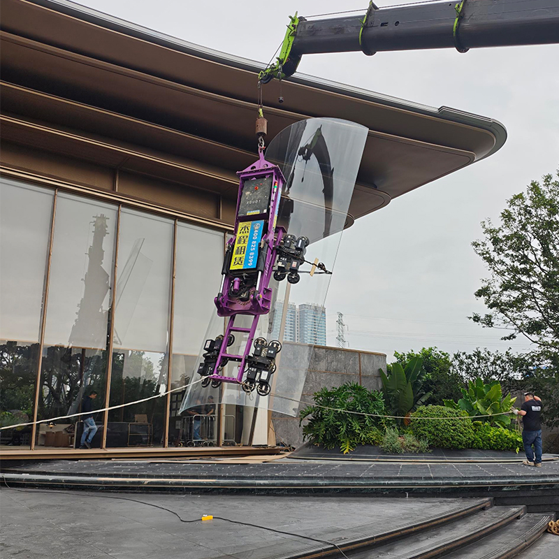 电动吸盘出租吊装弧形大玻璃